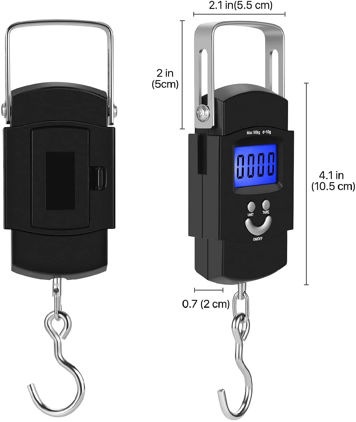 50 Kg Luggage Scale - Portable Electronic Scale - Electronic Luggage Weight Scale 50 kg - Digital Handle Luggage Scale Portable