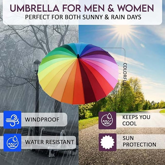 Rainbow Umbrella Big