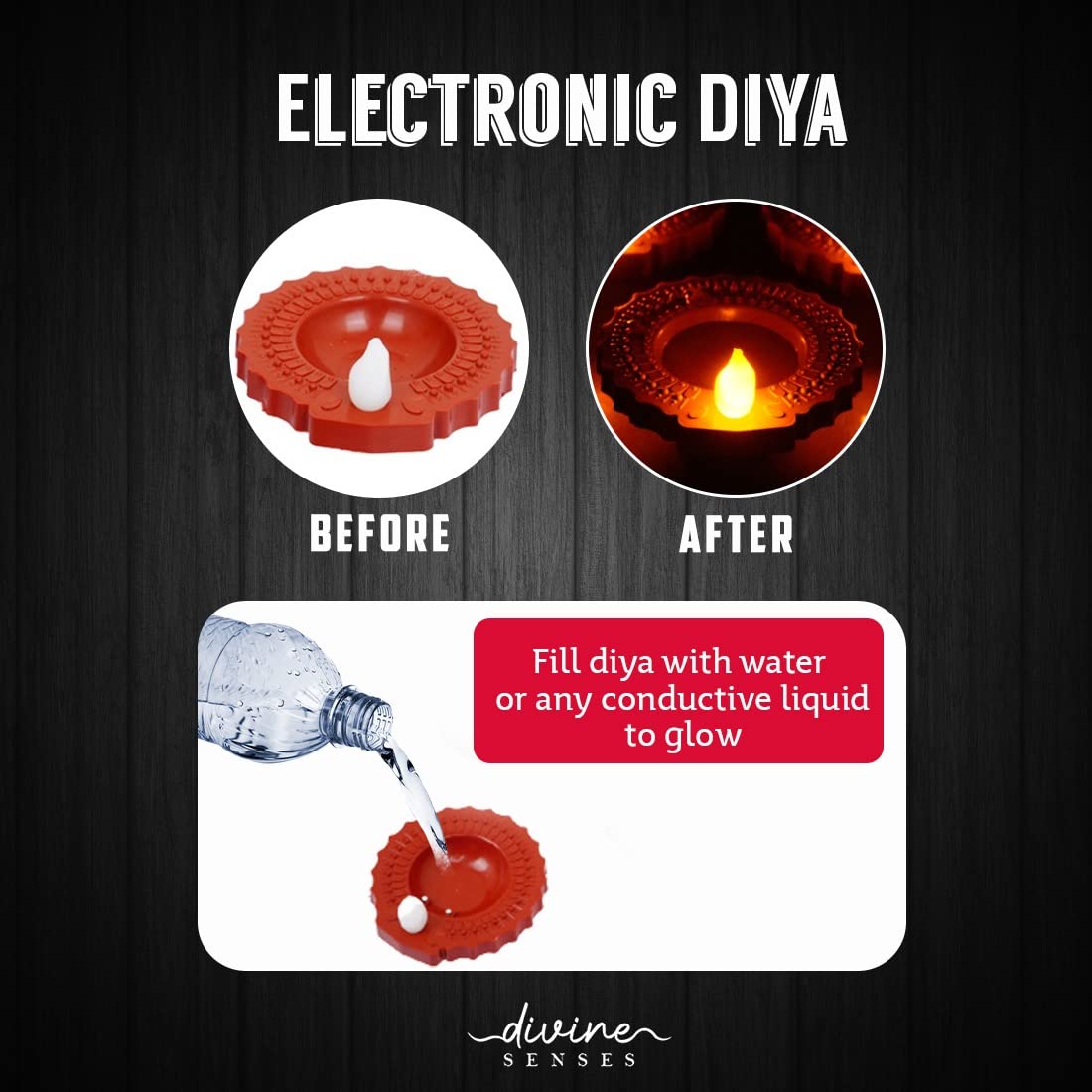Water Sensor Led Diya (7 pcs)