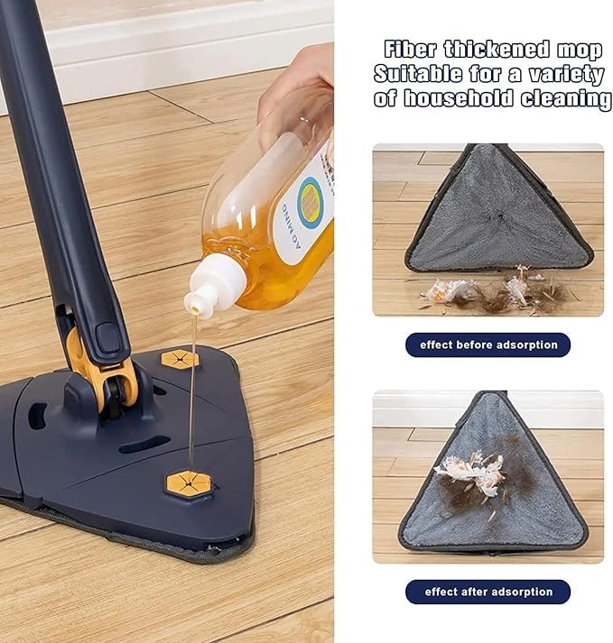 360° Rotatable Adjustable Triangle Multifunctional Cleaning Mop