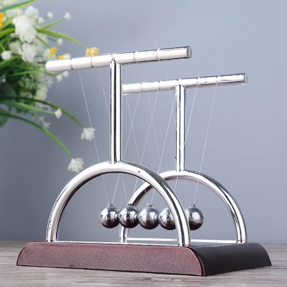 Newton Cradle Pendulum-Metal Perpetual Motion Toy & Swing Balance Collision Ball