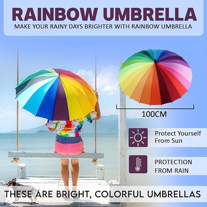 Rainbow Umbrella Big