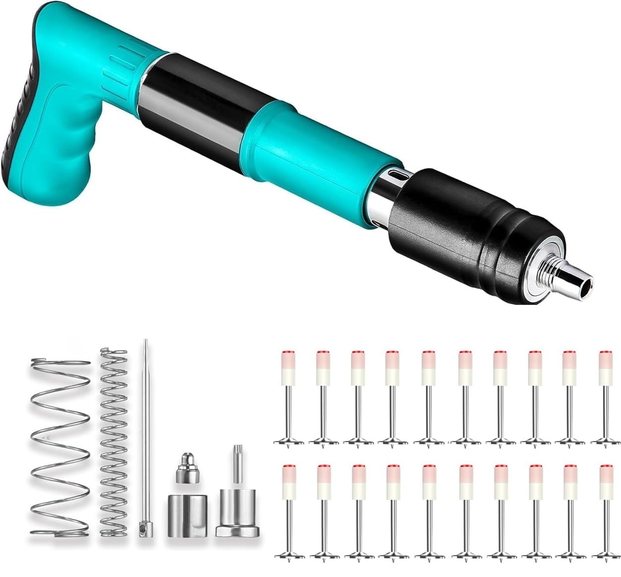 Manual Steel Nails Gun, Nail Wall Fastening Tool with 10 Nails (1 Set)