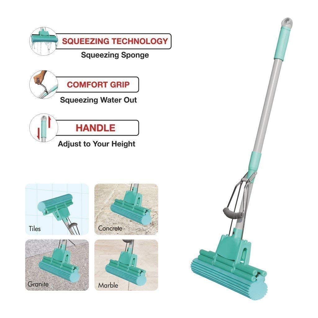 Stainless Steel Squeeze Sponge Mop