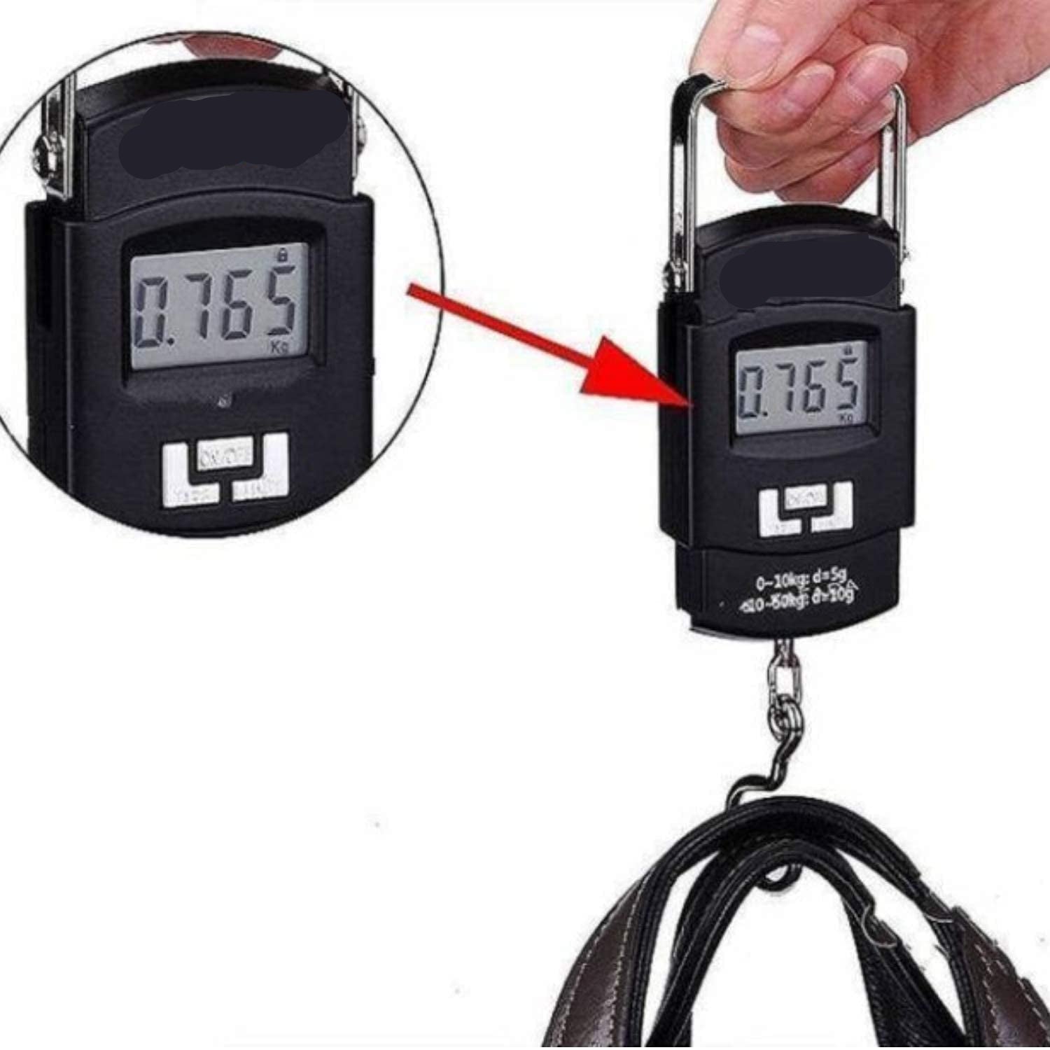50 Kg Luggage Scale - Portable Electronic Scale - Electronic Luggage Weight Scale 50 kg - Digital Handle Luggage Scale Portable