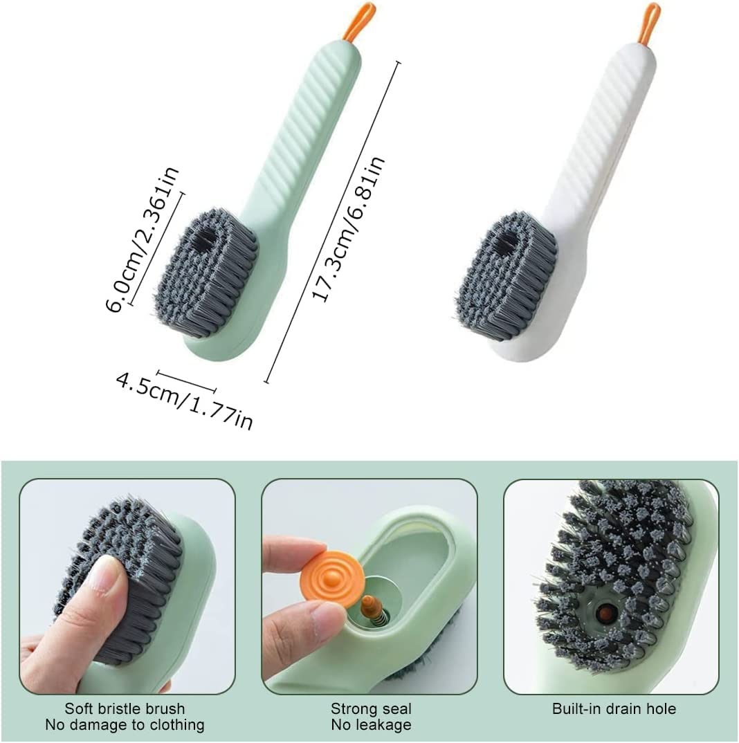 Multifunctional Scrubbing Brush with Liquid / Soap Dispenser (2 Pc)