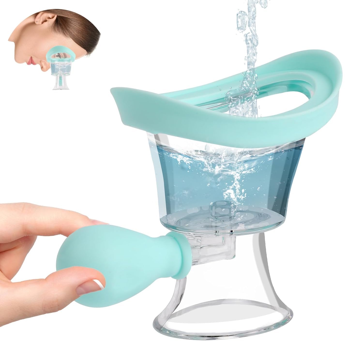 Silicon Eye Wash Kit Eye Cleaner Manual Air Pressure Eye Cleaning Cup