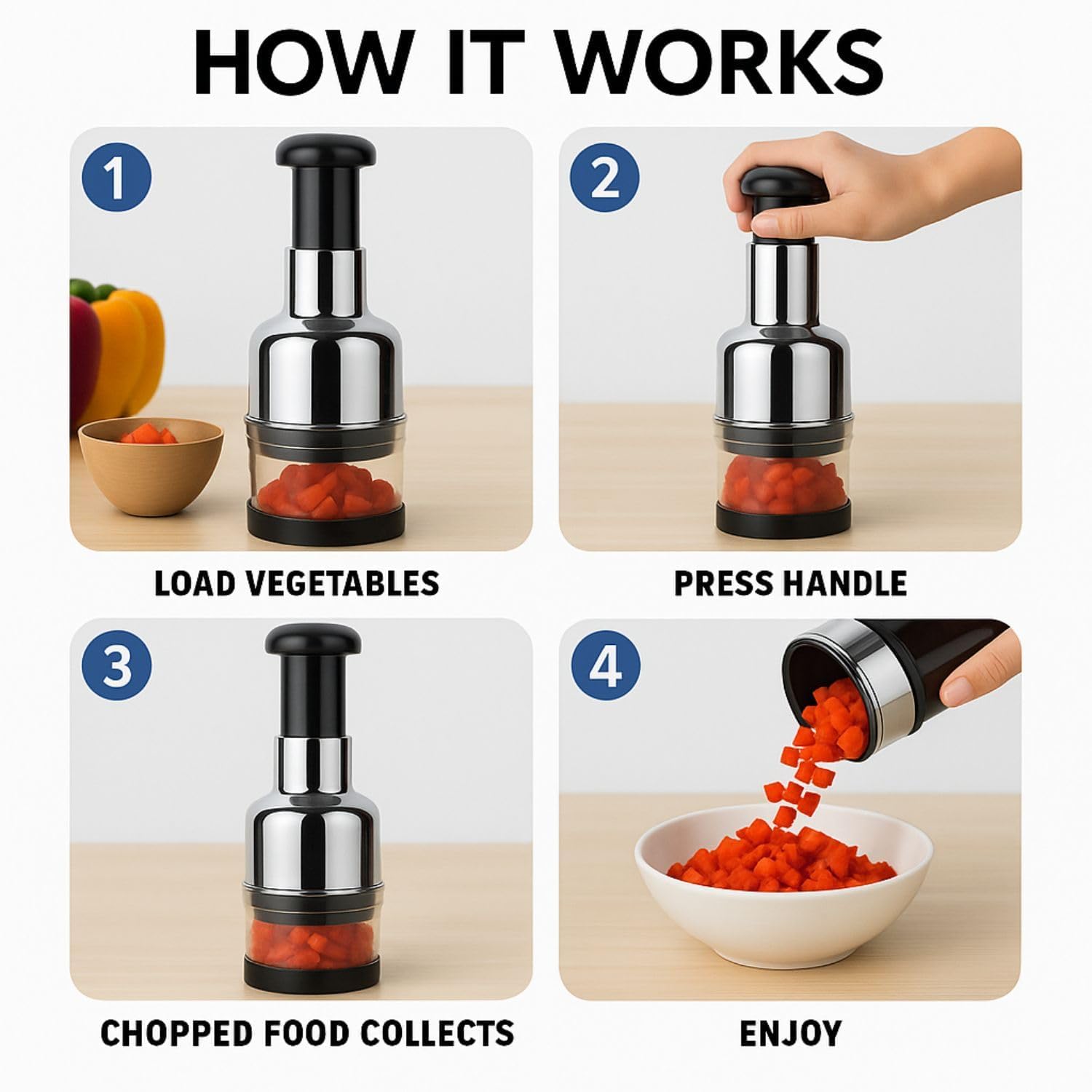 HAND PRESS ONION CRUSHER
