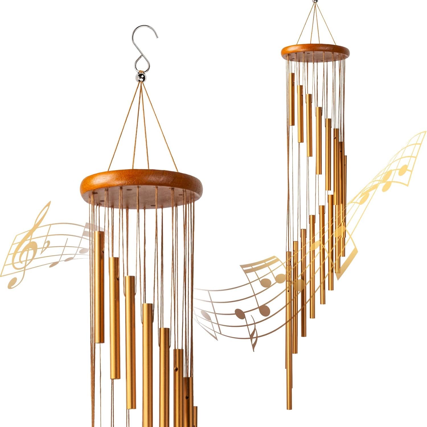 Wind Chimes for Home Decoration, 15 Metal Tubes, Hanging Bells for Positive Energy, Outdoor Garden, Balcony Decor