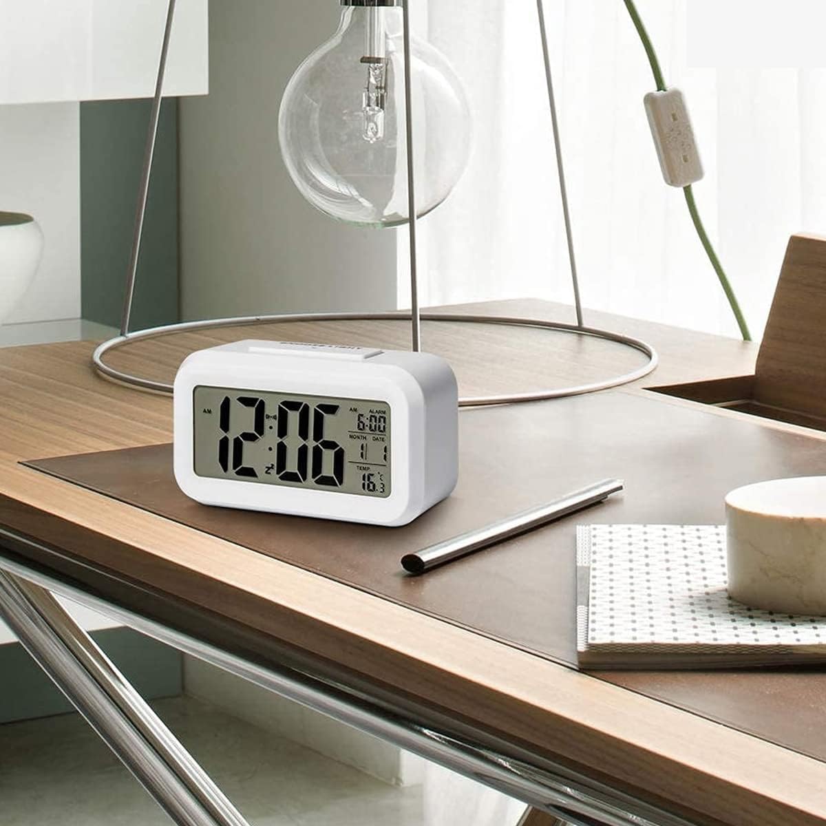 Small White Digital Clock