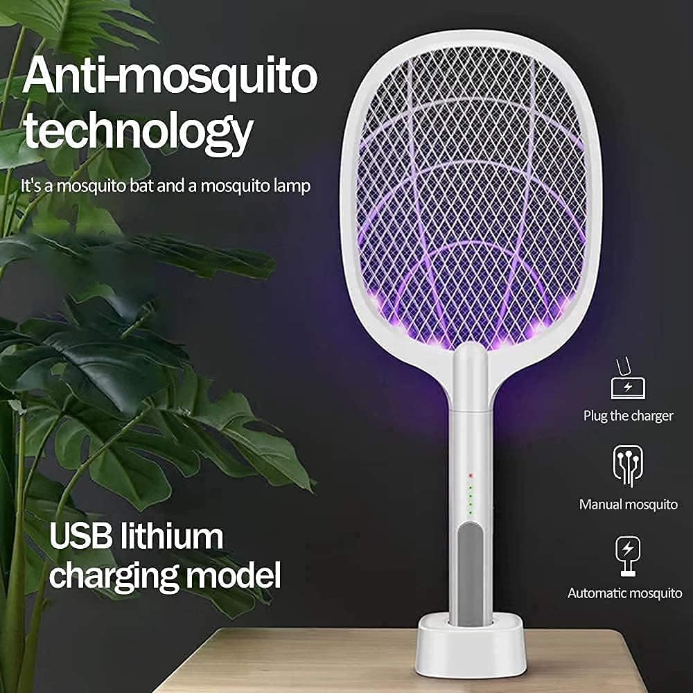 Rechargeable Mosquito Killer Racket – Electric Fly Swatter (1 Pc, Quality Assured)