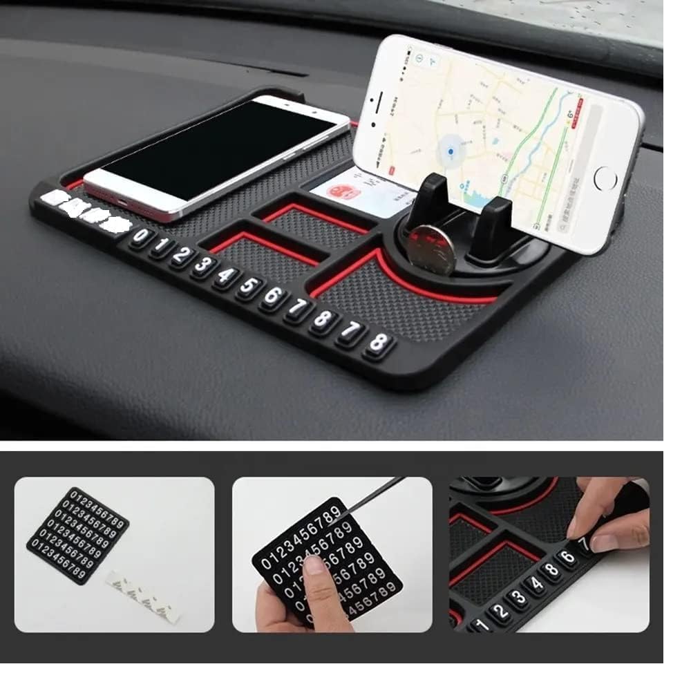 Car Dashboard Mat Organizer with Phone Holder