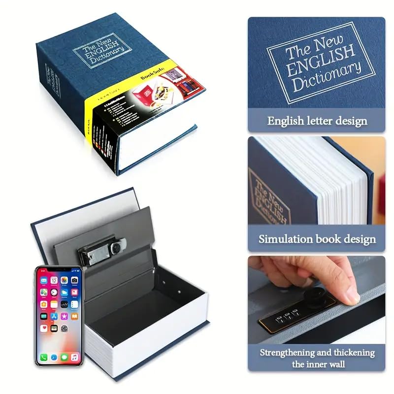 Book Locker Dictionary Stainless Steel Hidden Safe Jewellery Box/Cash Locker for Home and Office