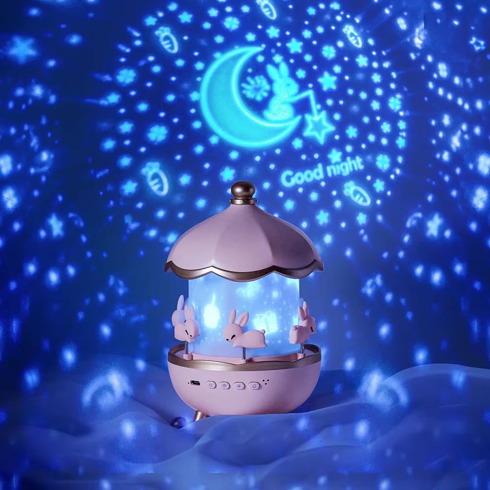Bunny’s Carousel Rotating LED Night Light