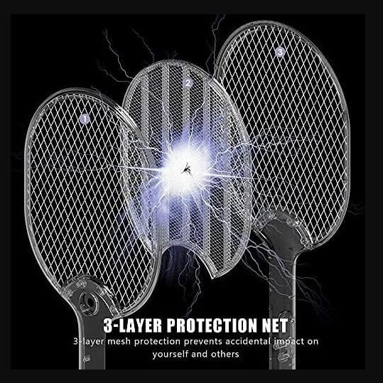 Rechargeable Mosquito Killer Racket – Electric Fly Swatter (1 Pc, Quality Assured)