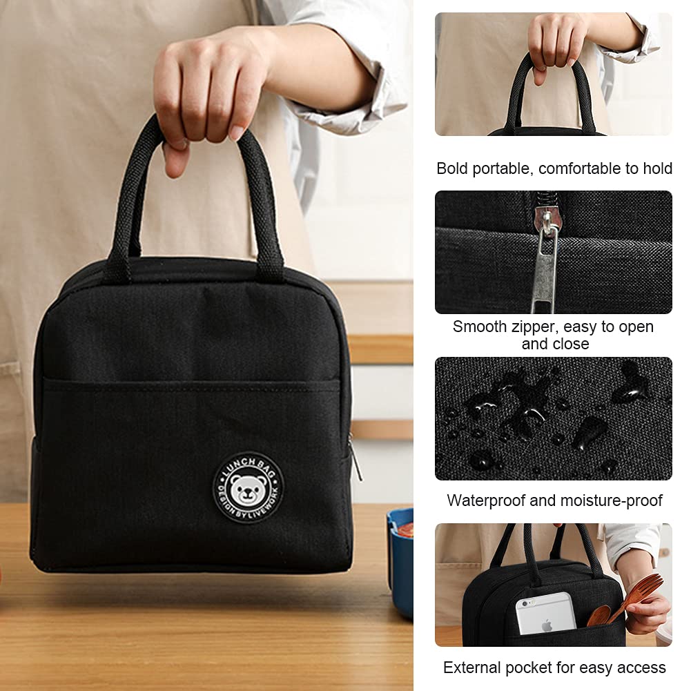 Portable Thermal Lunch Bag (Random Colour)
