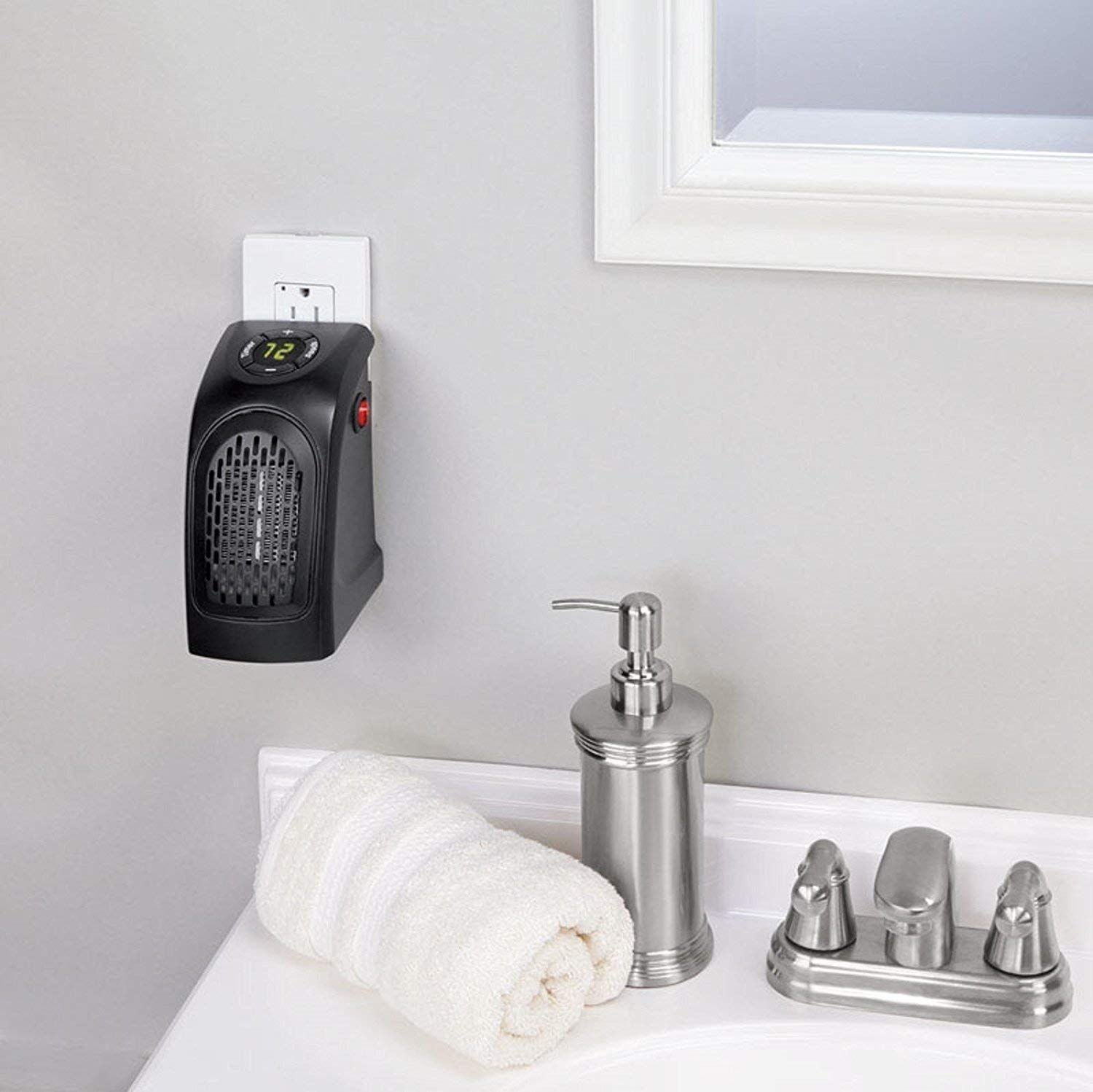 Electric Handy Room Heater Compact Plug-in, The Wall Outlet Space Heater 400Watts
