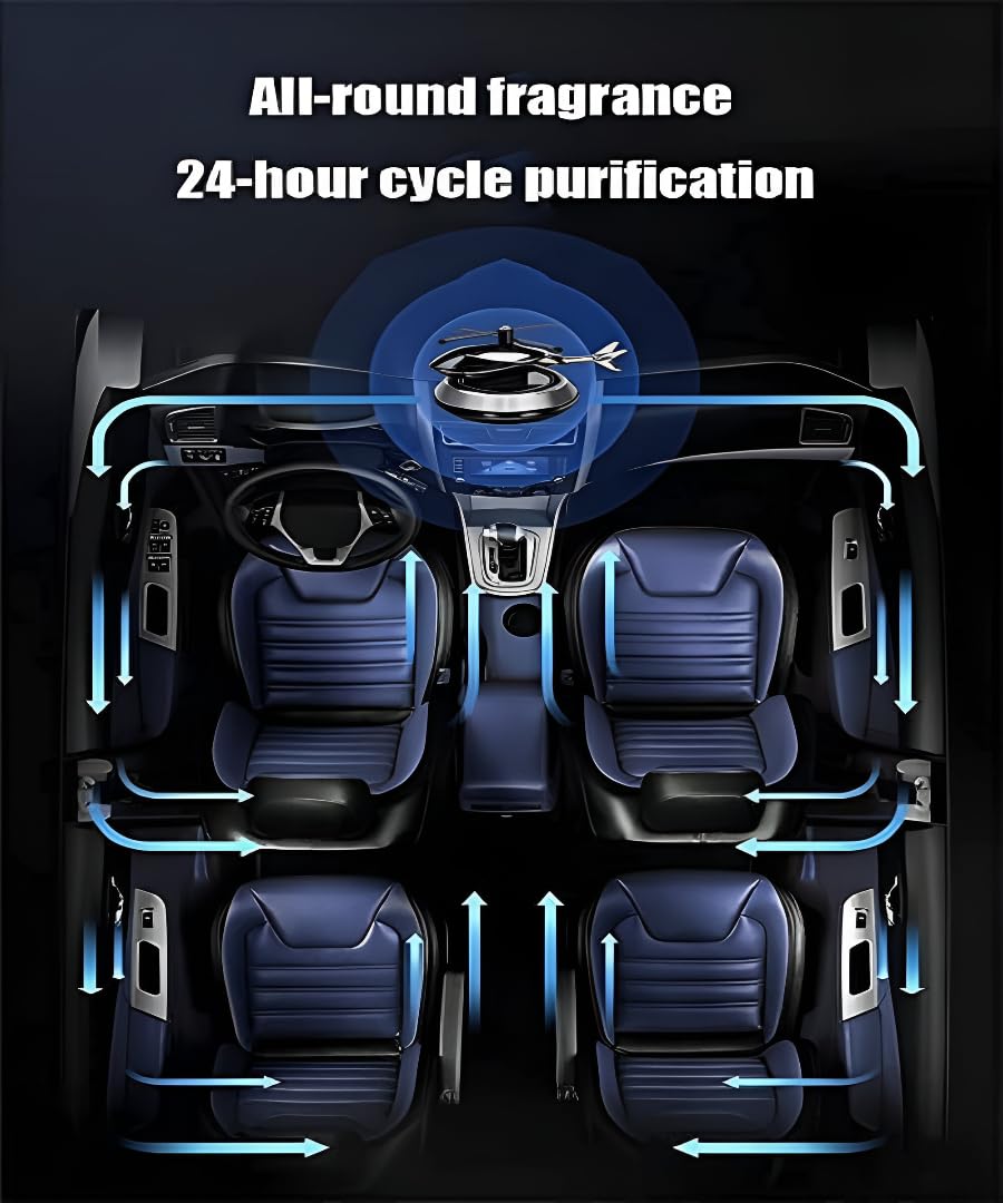 Solar-Powered Rotating Helicopter Car Air Freshener