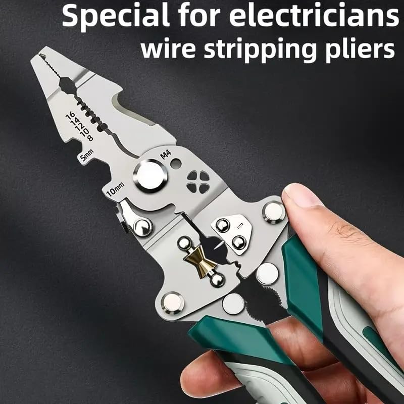 All in 1 Multifunction Stainless Steel Wire Stripper/Wire Crimping Tool, Wire Cutter, Wire Crimper