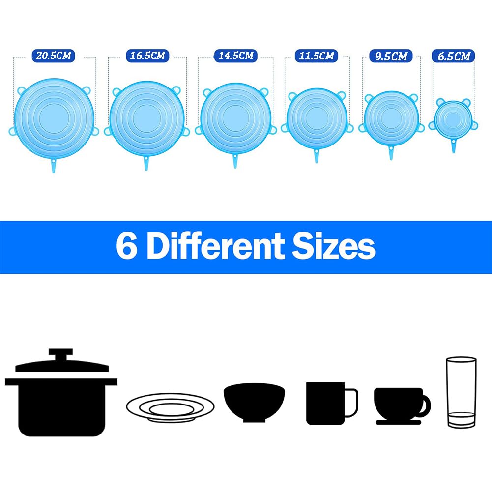 Silicone Lid Set, Silicon lids for containers, Silicon Stretchable lids, Silicone lids and Cover