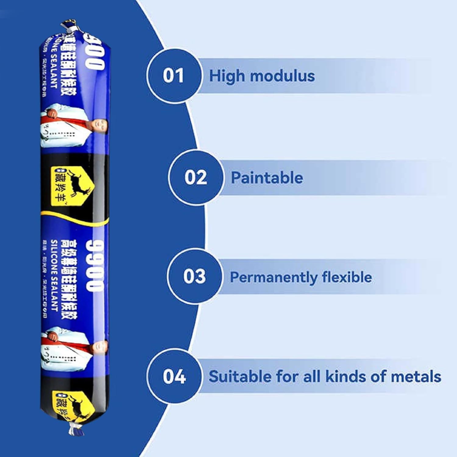 Waterproof Silicone Sealant Adhesive for Roof & Leakage Repair | Weather Resistant | For Concrete, Metal, Steel, Aluminum, Tiles & Water Tank | Flexible & Paintable 750gm