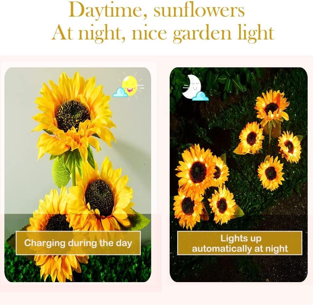 Sunflower Garden Light(2 PIS) Solar Garden Lights Outdoor