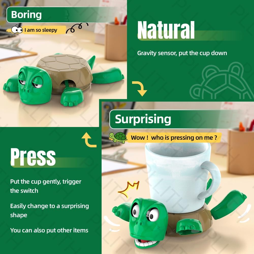 Turtle Coaster with Funny Expression | Turtle Cup Holder