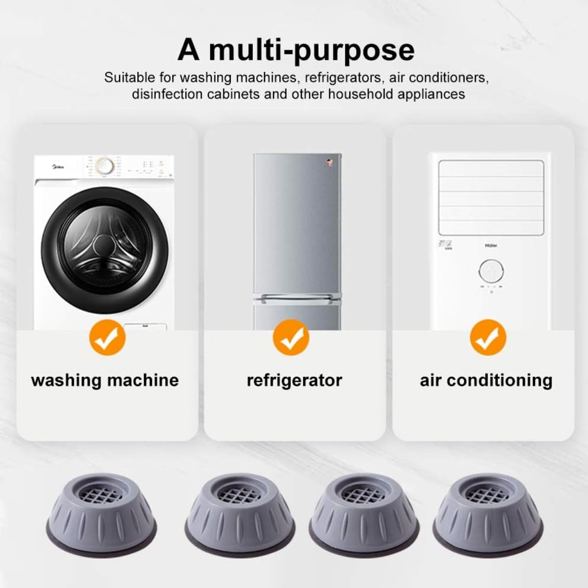 Anti Vibration Washing Machine Pad (4 Pcs)