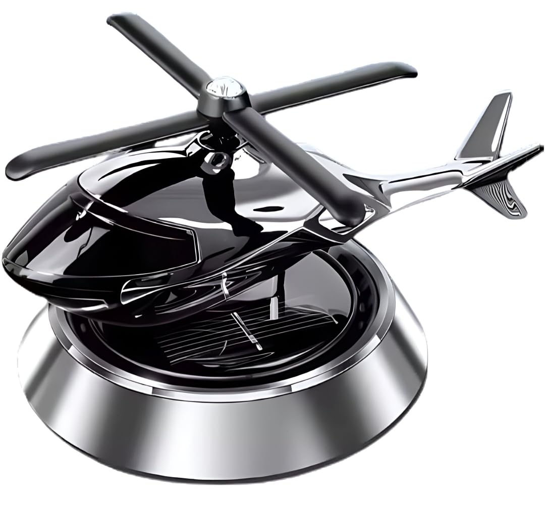 Solar-Powered Rotating Helicopter Car Air Freshener