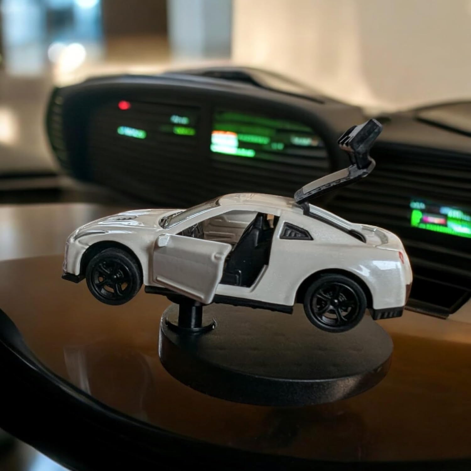 Car Dashboard Decoration 13cm Movable Spinning Car Ornament | Rotating PVC Showpiece for Tabletop or Car Interior Styling | Unique Gift Item for All Ages