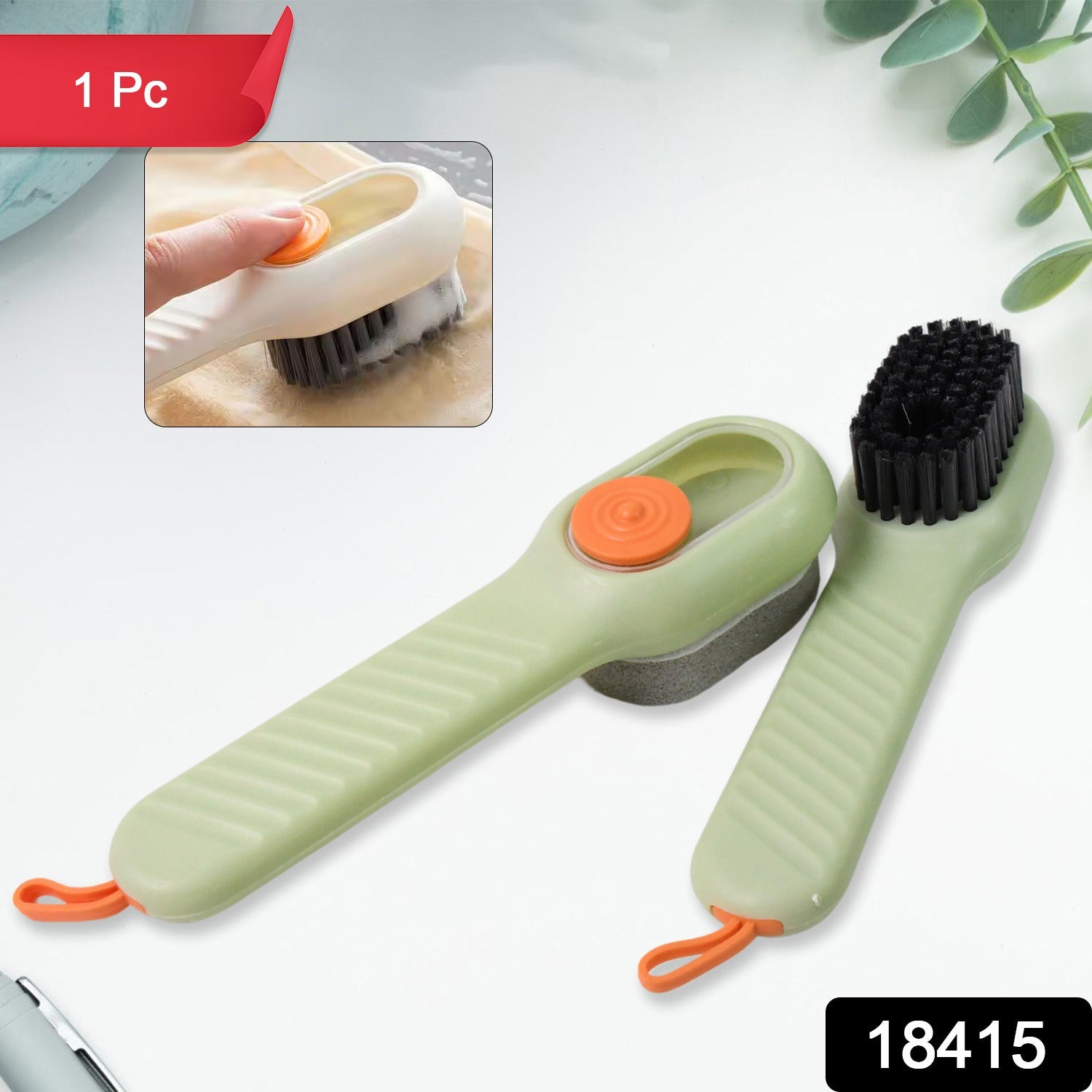 Multifunctional Scrubbing Brush with Liquid / Soap Dispenser (2 Pc)