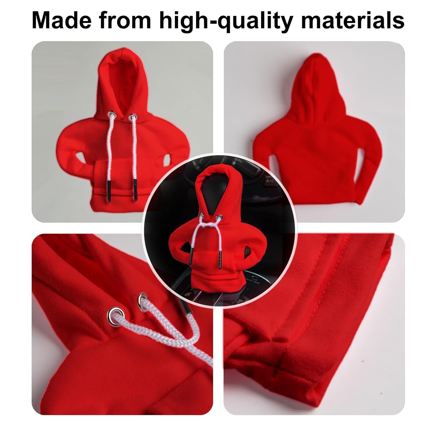 Gear Shift Knob Cover Funny Hoodie Cool Shifter Knob Hoodie Cover Red