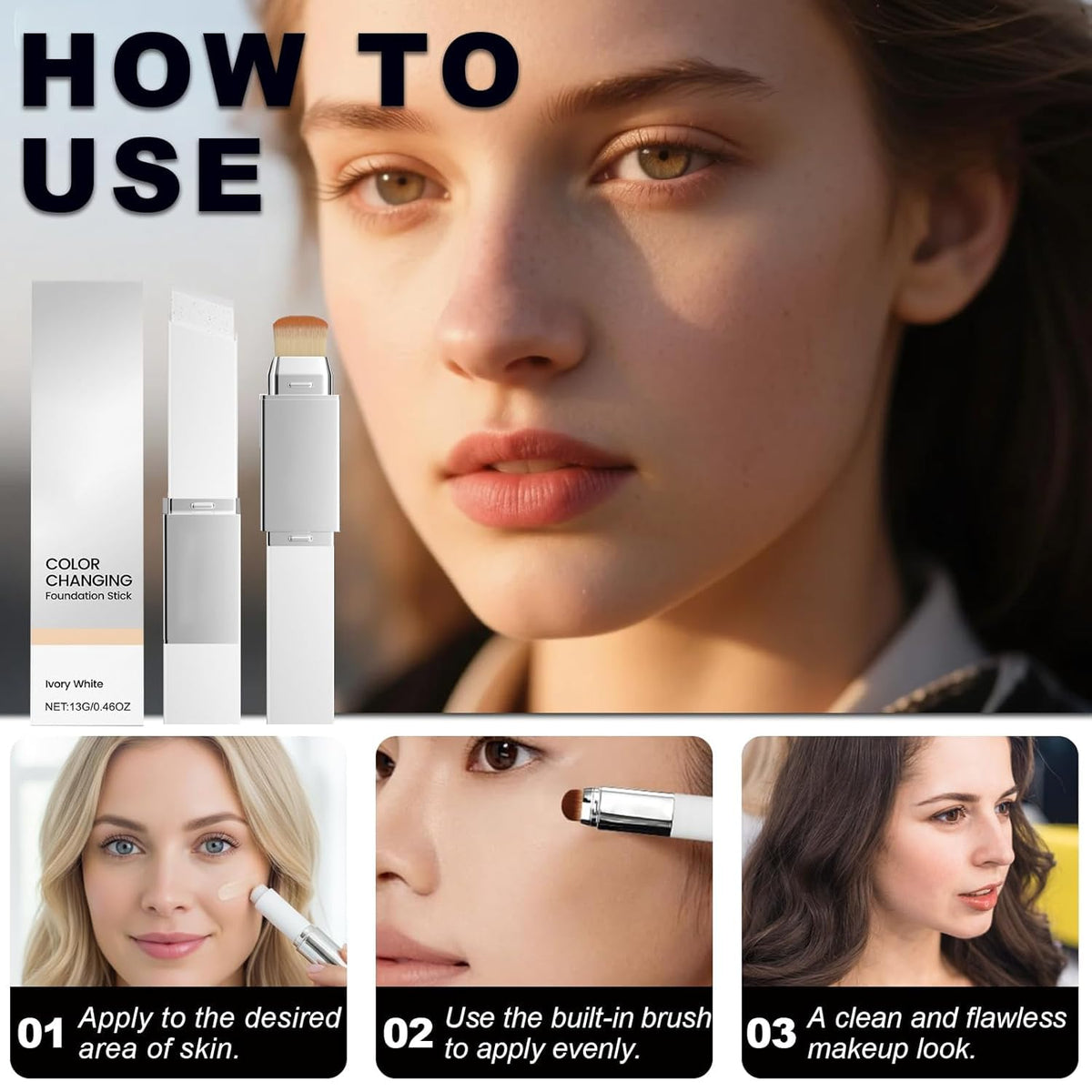 Color Changing Foundation Stick | Blanc Cover Cream Stick