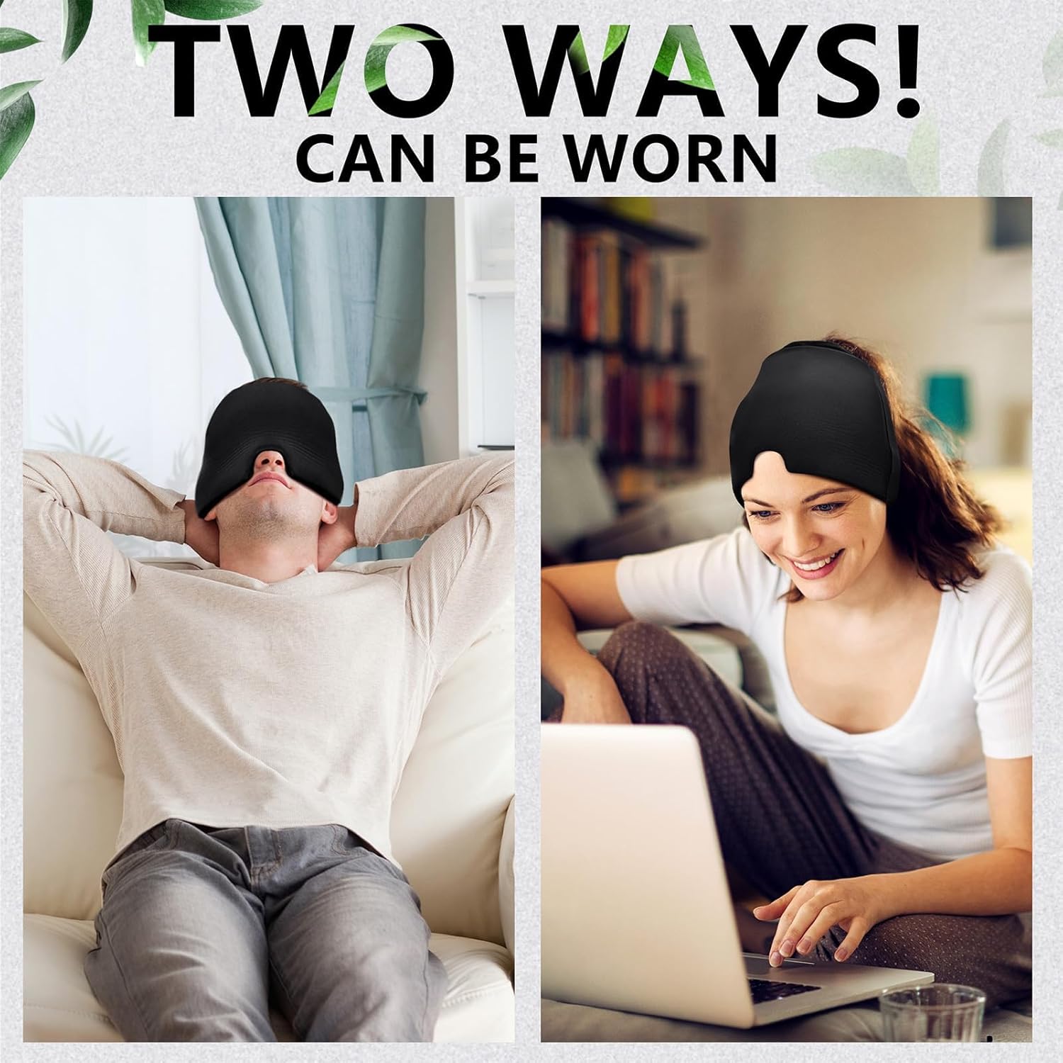 Migraine Relief Cap for Migraines, Headaches, Sinuses, Tension Relief Headache Relief Cap for Men & Women