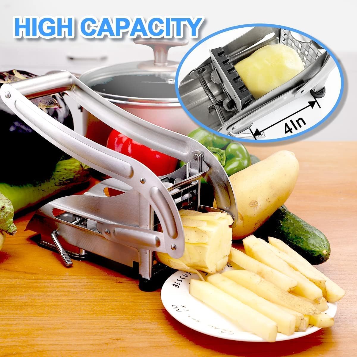 French Fries & Potato Chips Cutter Machine with Blade