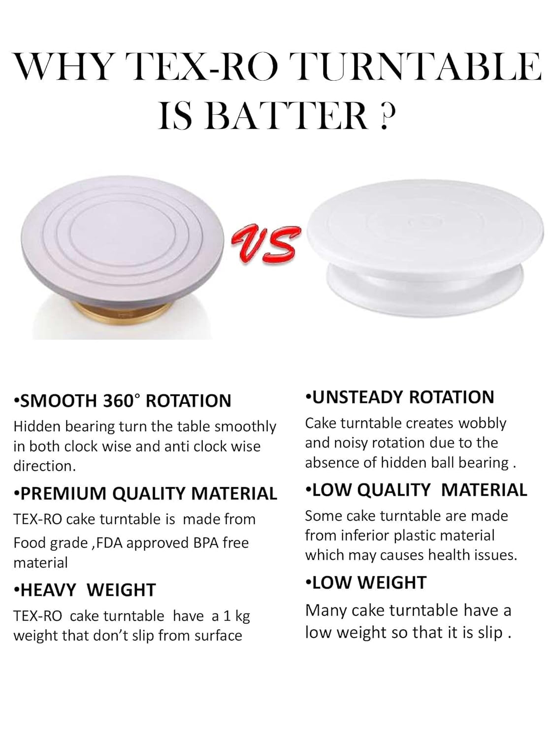 1 kg cake turn table