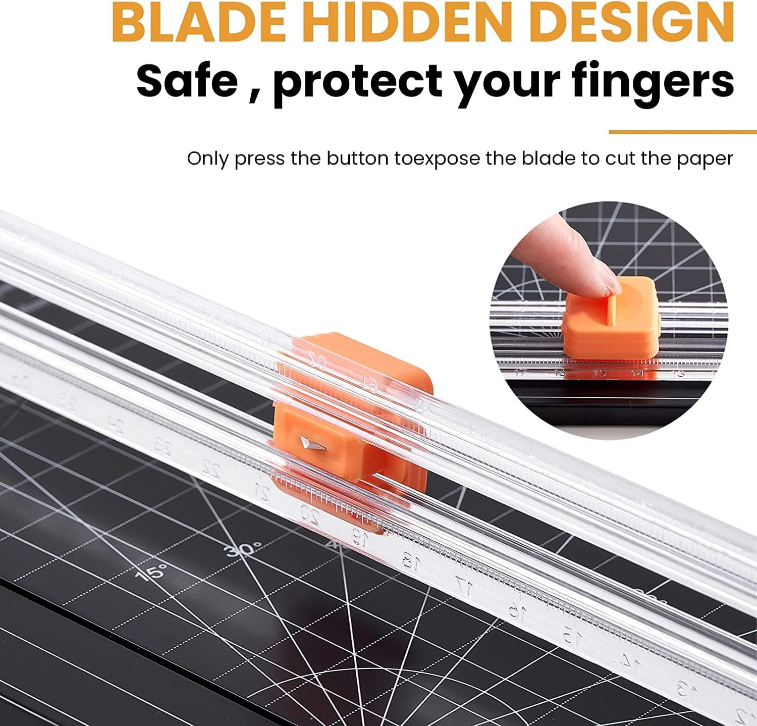 A4 Paper Cutting Machine Paper Cutter Office Trimmer Photo Scrapbook Blades for DIY Production Photo Paper, Composite Paper Automatic Security Safeguard for Coupon