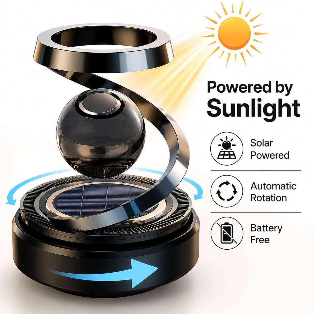 Solar Car Air Freshener - Solar Rotating Car Air Freshener