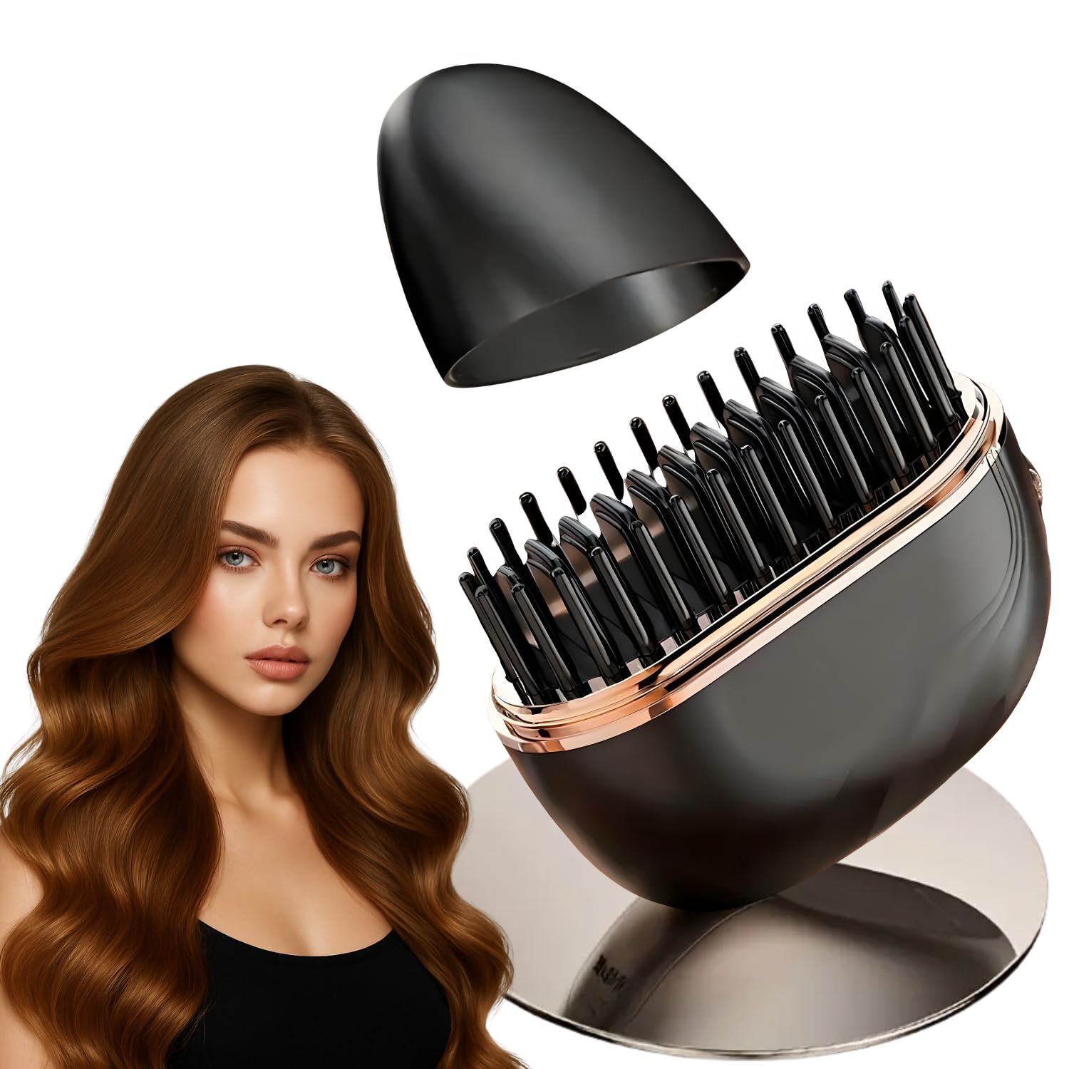 Mini Cordless Hair Straightener Brush