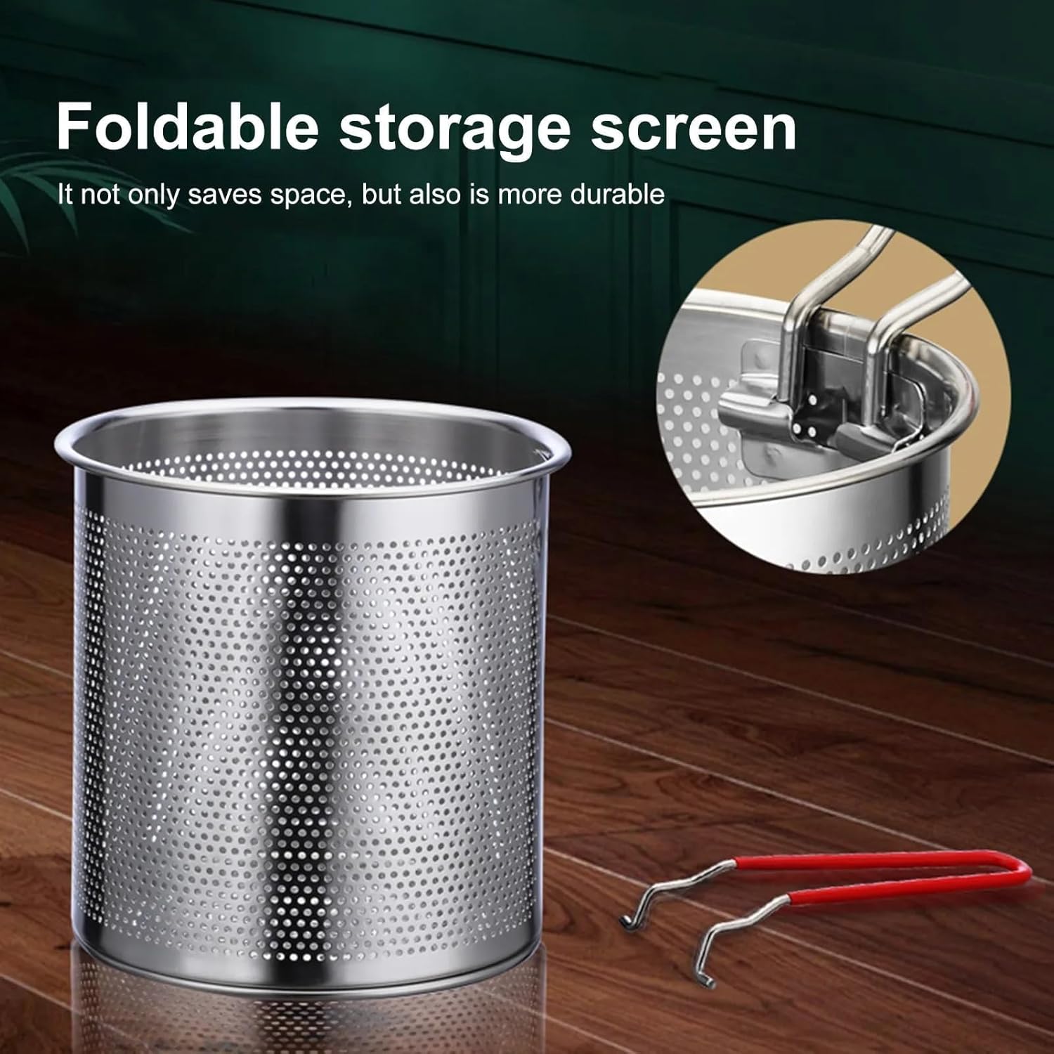 Small Deep Frying Pot With Strainer Basket (1200 ML))