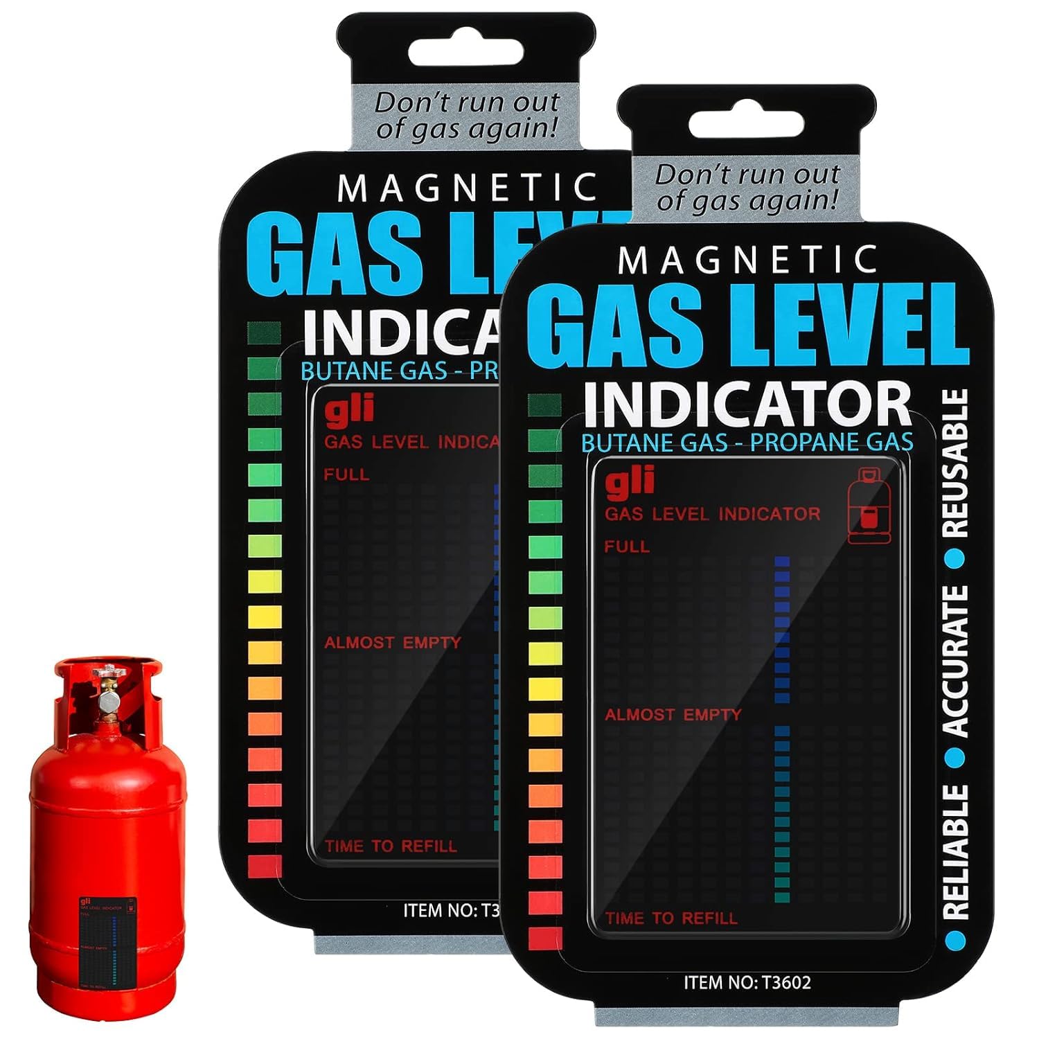 Magnetic Cooking Gas Level Indicator - 1 Piece for Propane and Butane Gas Cylinders-LPG cylinders