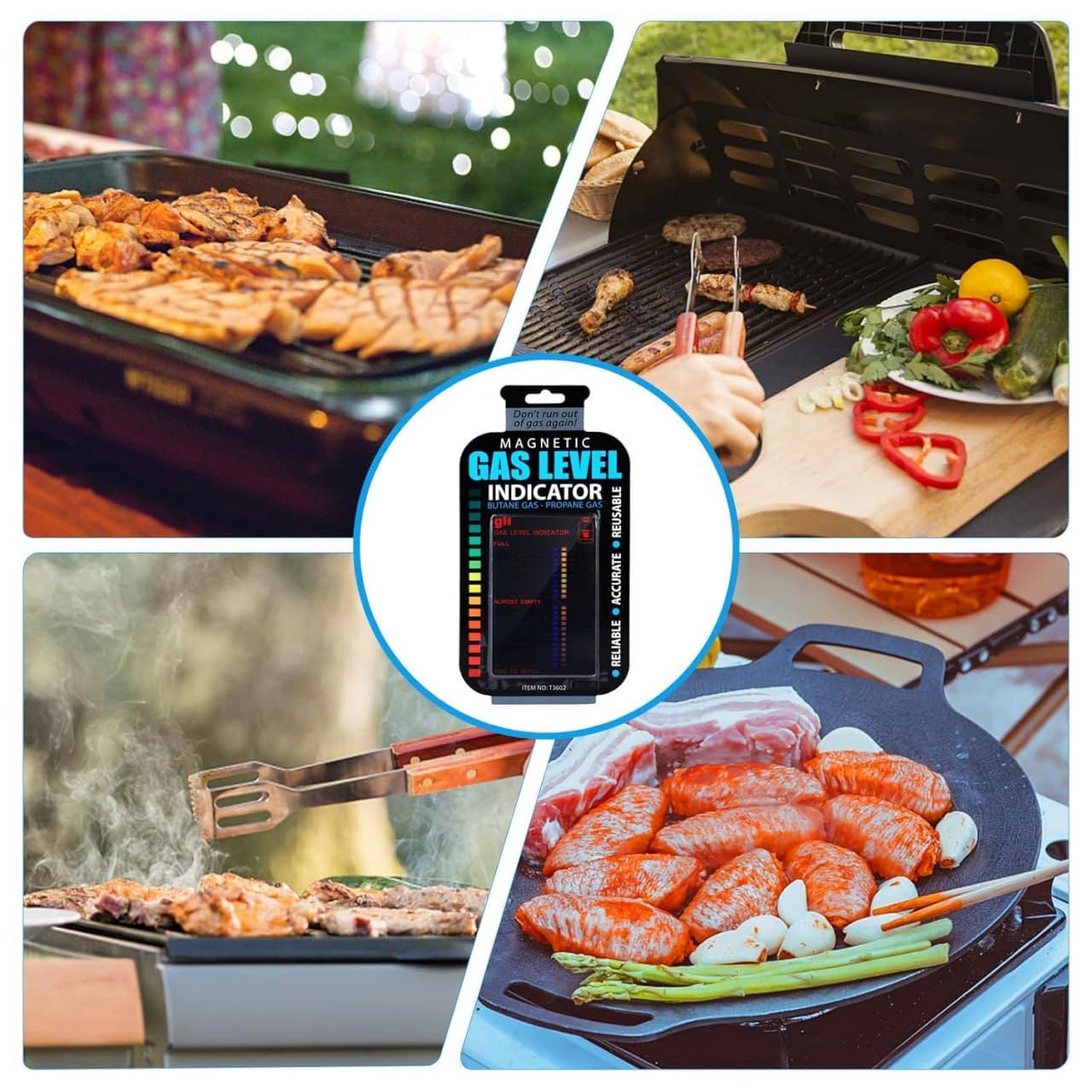 Magnetic Cooking Gas Level Indicator - 1 Piece for Propane and Butane Gas Cylinders-LPG cylinders