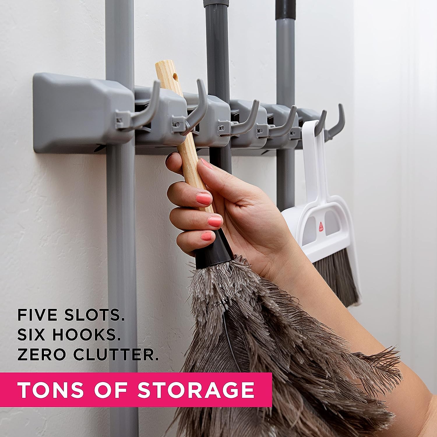 5 Slot Broom Holder