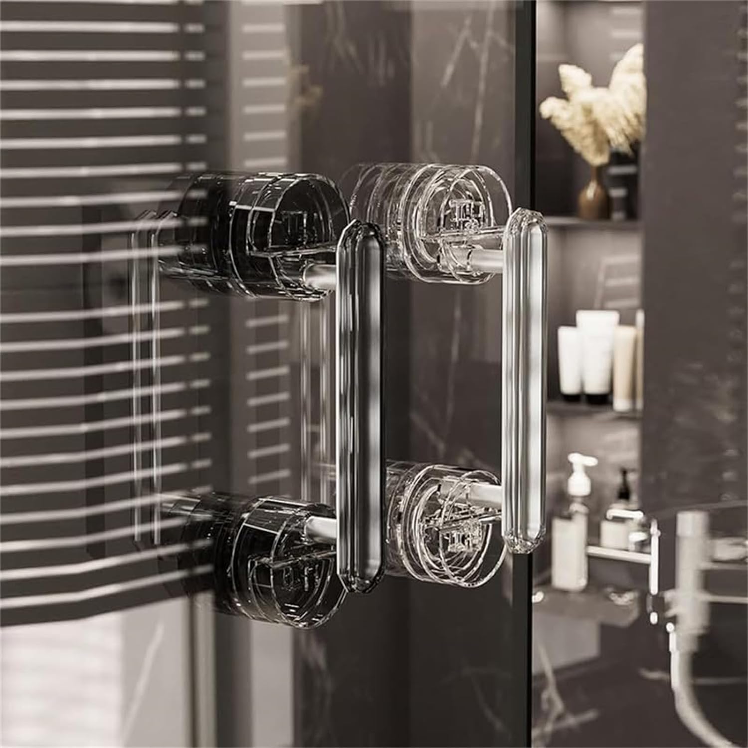 Suction Door Handle | No Drill Adhesive Handle for Bathroom, Glass, Toilet, Sliding Door | Strong Suction Cup Grip Handle – Adjustable Plastic Handle (Pack of 1)