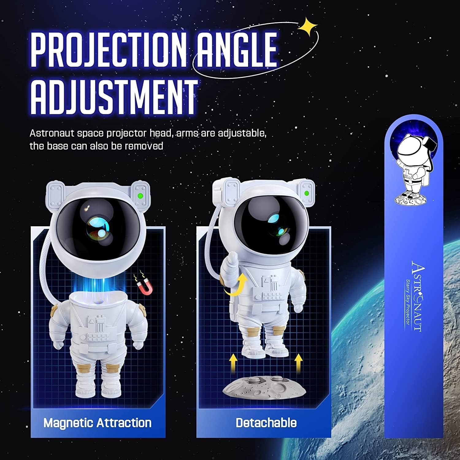Astronaut Galaxy Projector Night Light – 360°