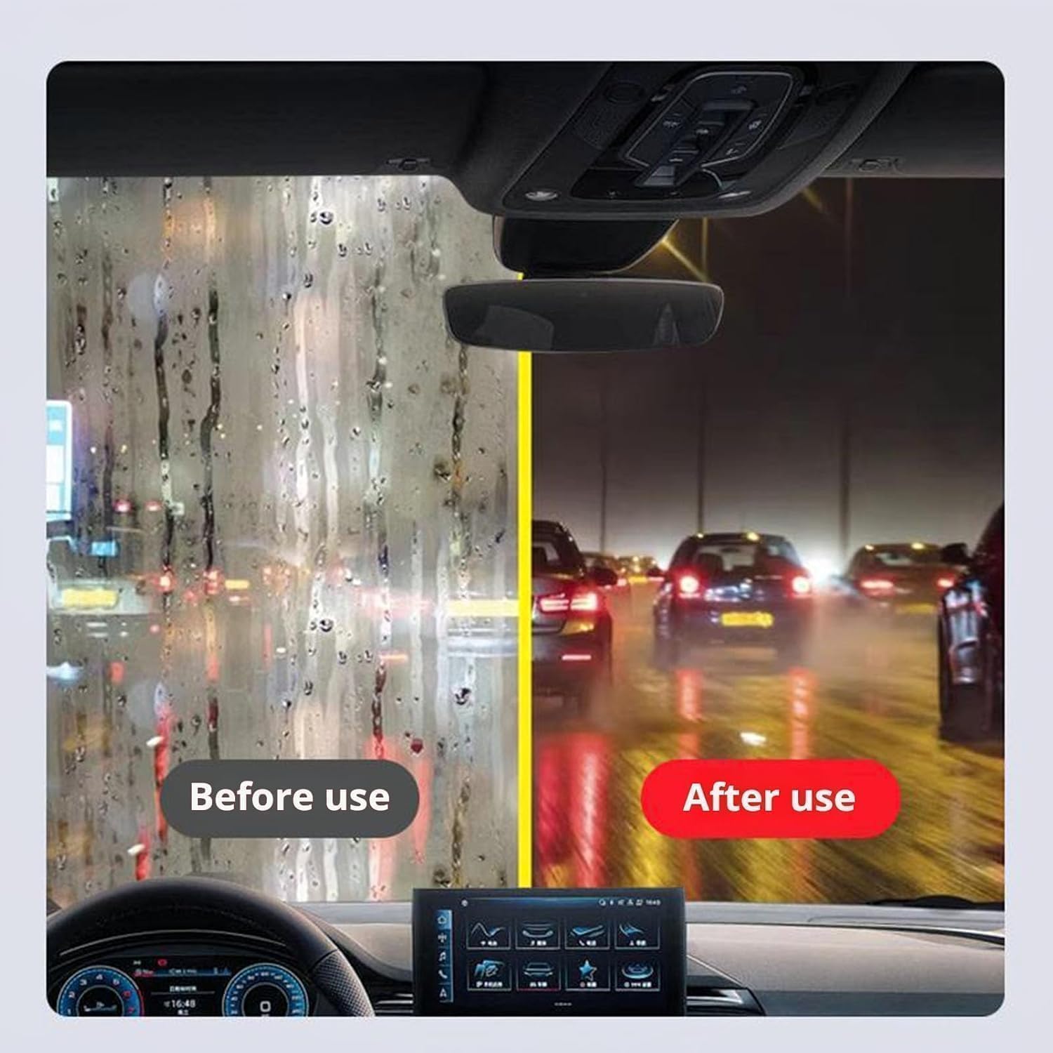 Oil Film Cleaning Brush, Glass Cleaning Board, Car Glass Oil Film Removal Cleaner