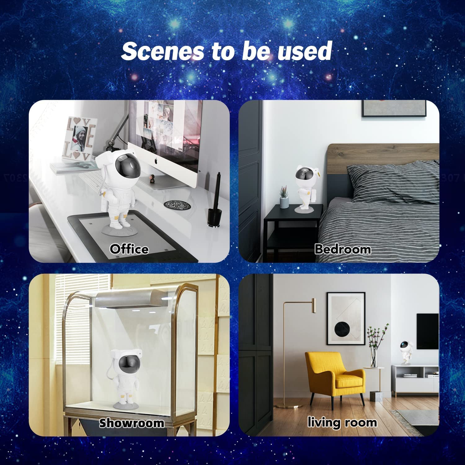 Astronaut Galaxy Projector Night Light – 360°