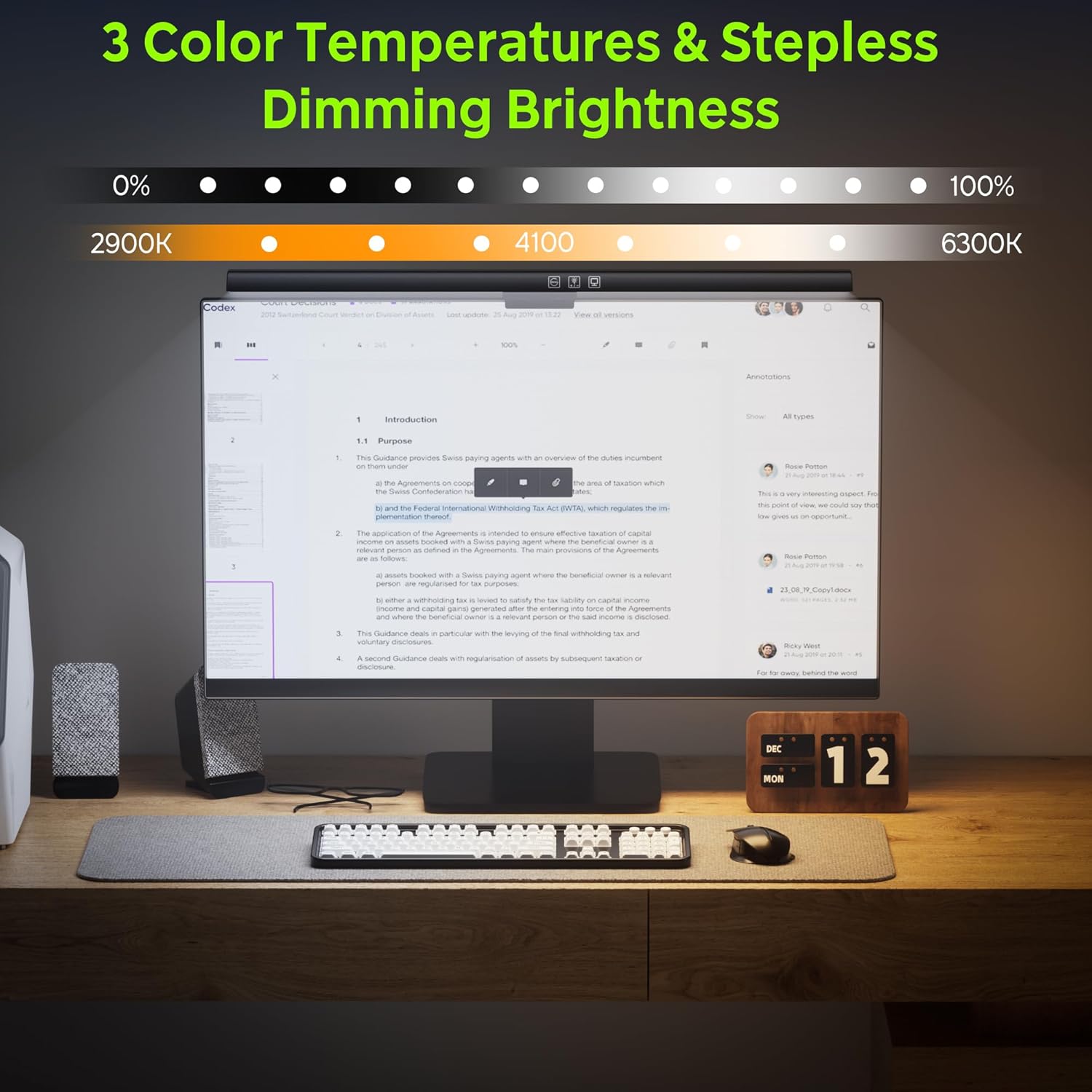 Computer Monitor Lamp, 50CM Screen Monitor Light Bar for Eye Caring