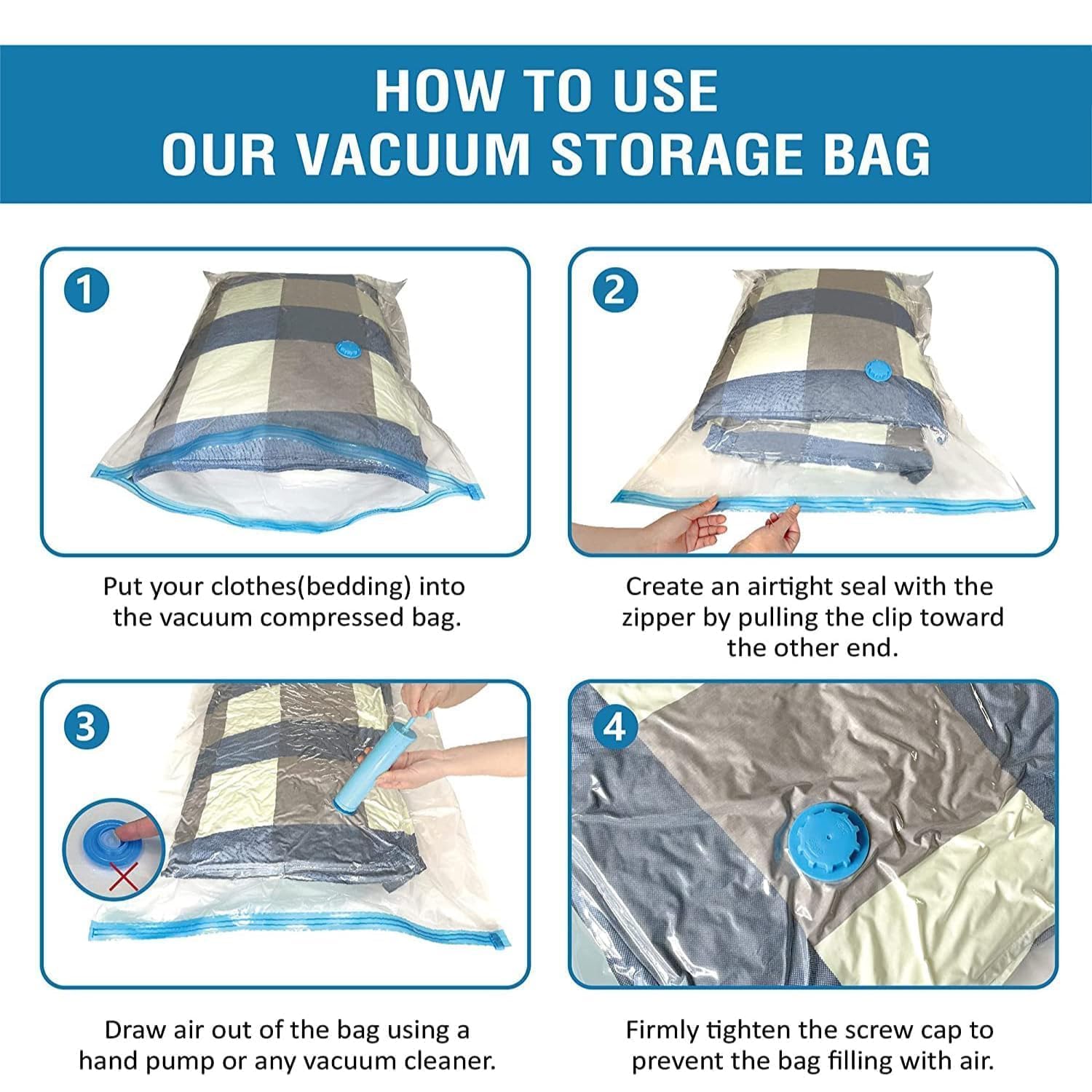 Vacuum Bags Set Of 11 Bags 1 Pump