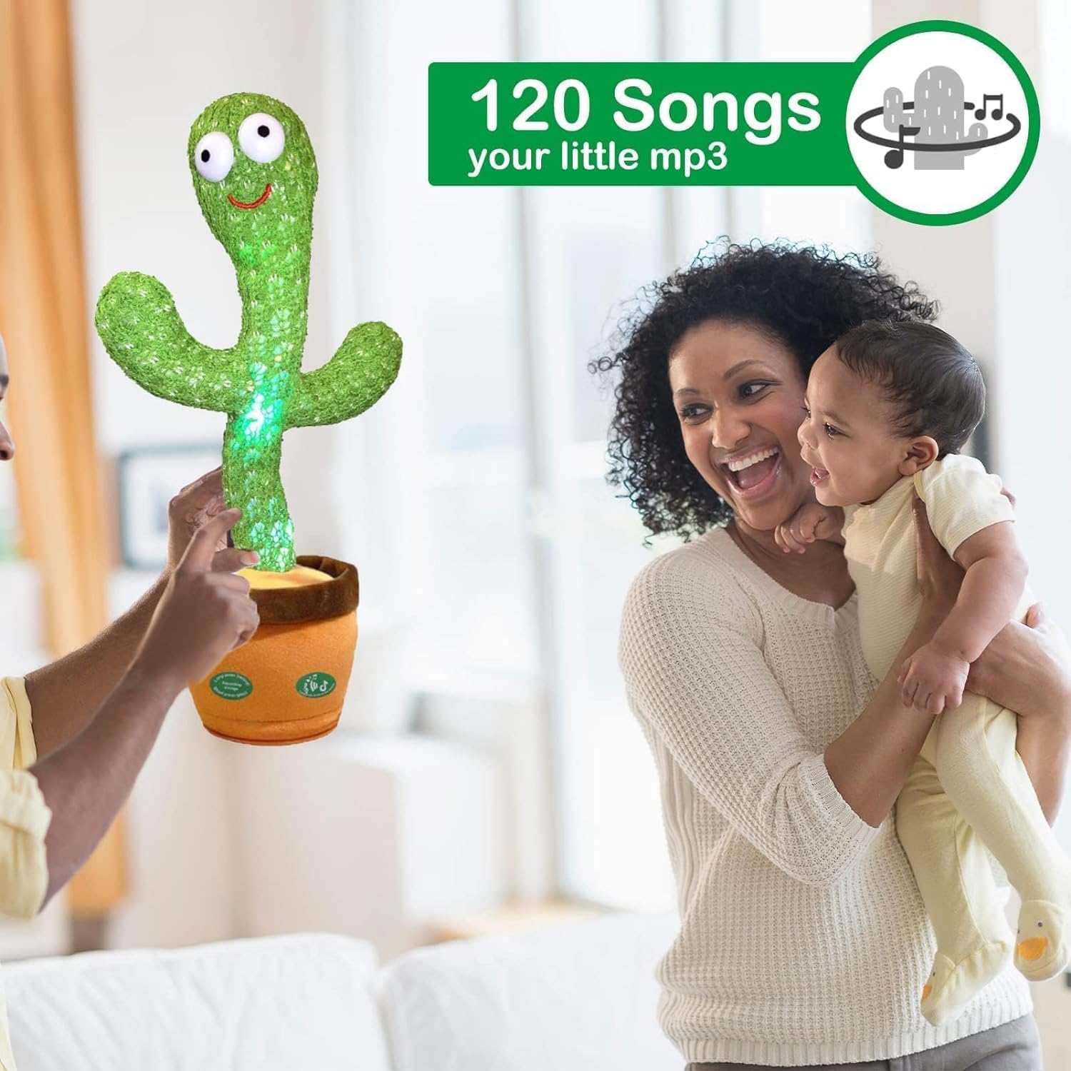 Rechargeable Toys Talking Cactus Baby Toys for Kids Dancing Cactus Toys Can Sing Wriggle & Singing Recording Repeat